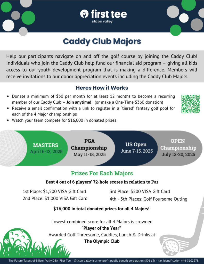 caddy club majors flyer 2025
